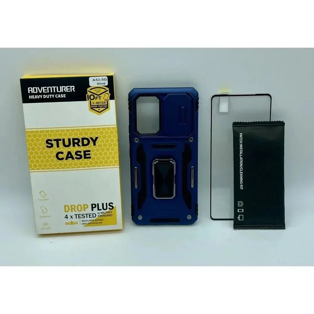 Rugged‎ Ring Kickstand Case for Samsung A53 5G Screen Protector Camera Cover
